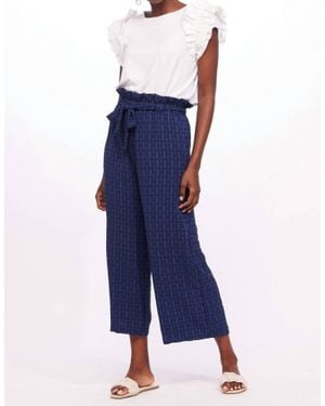 Eva Franco Adalyn Cropped Pants - Blue