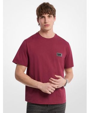 Michael Kors Graphic Logo Cotton T-Shirt - Red