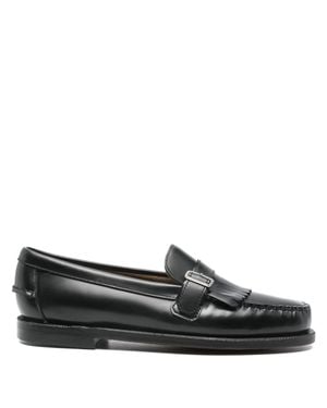 Sebago Ales Moccasin Toe Leather Loafer - Black