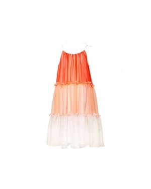 PAADE MODE Girl's Silk Dress - Orange