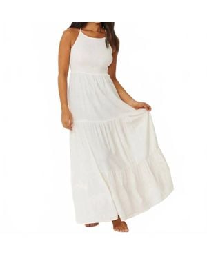 Rip Curl Pacific Dreams Embroidered Midi Dress - White