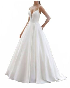 Mori Lee Pacifica Peau De Soie Wedding Gown - White