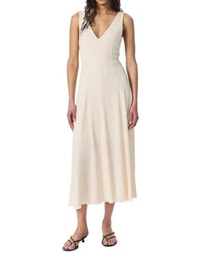 Rag & Bone Lou V-Neck Tank Midi Dress - Natural