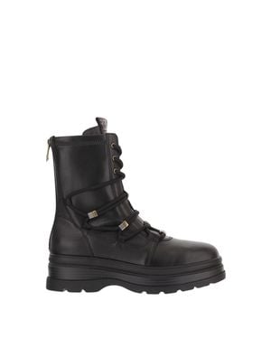 Pinko Eva 03 Wrap-Around Laces Ankle Boots - Black