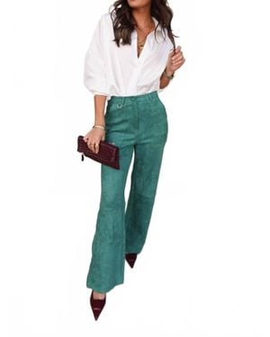 Et Clet Suede Utility Pant - Green