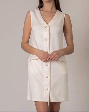 P.Cill Isabel Tuxedo Dress - Natural