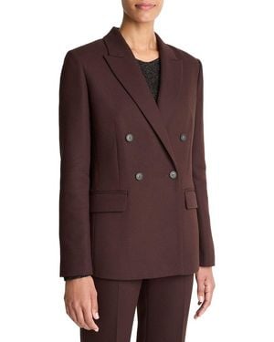 Vince Tailored Wool-Blend Blazer - Purple