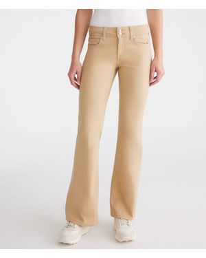 Aéropostale Mid-Rise Flare Uniform Pants - Natural