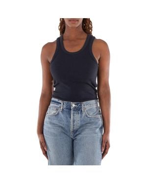 Agolde Poppy Organic Cotton-Blended Tank - Blue