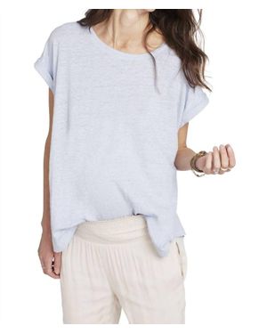 HATCH Linen Circle Short Sleeve Tee - White