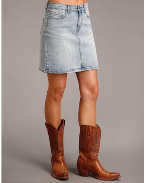 Stetson Stretch Denim Skirt - Gray