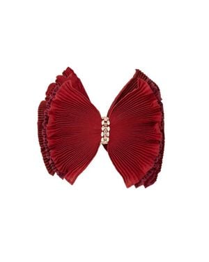 Mignonne Gavigan Houston Bow Hair Clip - Red