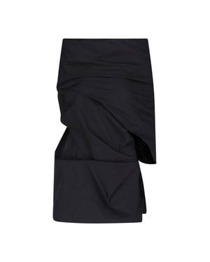 Entire studios Asymmetrical Draped Sculptural Top - Black