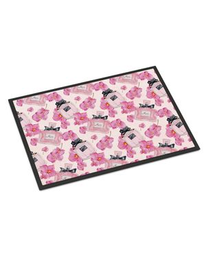 Carolines Treasures Bb7510Mat Watercolor Flowers & Perfume Indoor Or Outdoor Mat, 18 X 27 In - Pink