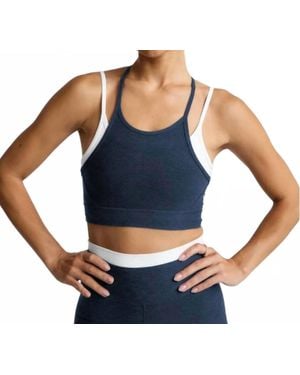 Beyond Yoga Spacedye Layered Long Line Bra - Blue