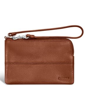 CHAMPS Onyx Leather Wristlet Khaki - Brown
