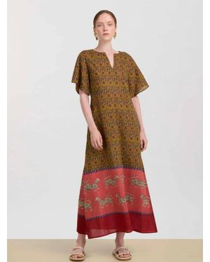 Lisa Corti Guava Kaftan Dress - Red