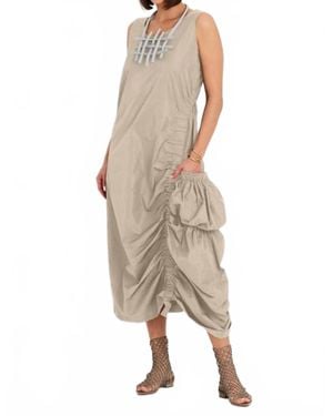 Planet By Lauren G. Big Pocket Dress - Natural