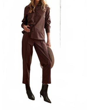 Joh Jomara Faux Leather Pant - Brown