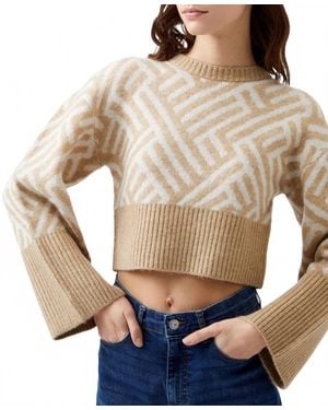French Connection Martina Graphic Sweater - Natural