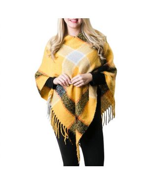 Top It Off Cece Poncho Wrap - Metallic