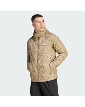 adidas Terrex Xperior Primaloft Loose Fill Insulated Hooded Jacket - Natural