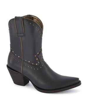 Forastero Premium Leather Western Short Boots By - Black