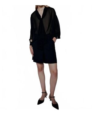 Marella Mltgiuria V-Neck Blouse - Black