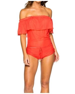 Luli Fama Drifter Romper - Red