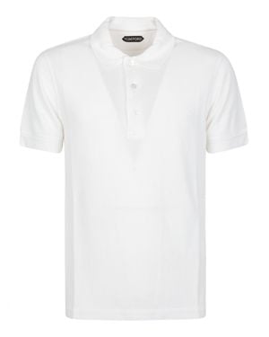 Tom Ford Minimalist Lyocell Blend Polo Shirt - White