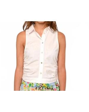 LOVE THE LABEL Sylvan Button Front Tank Top - Green