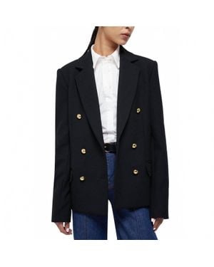 Jonathan Simkhai Becky Double Breasted Blazer - Blue