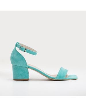 Forever & Always Shoes Iva Low Block Heel Sandals - Pink