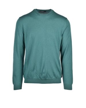 Zanone Insulating Virgin Wool Crewneck Pullover - Green