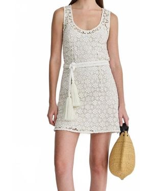 Apiece Apart Rahel Tassle Mini Dress - White