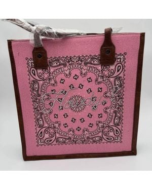 Montana West Bandana Rhinestone Howdy Conceal Carry Tote - Purple