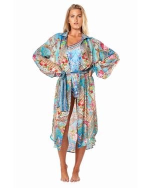 La Moda Clothing Ashley Relaxed Overshirt - Blue