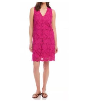 Karen Kane Lace Shift Dress - Pink