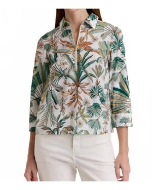 Hinson Wu Alessa 3/4 Sleeve Top - Green