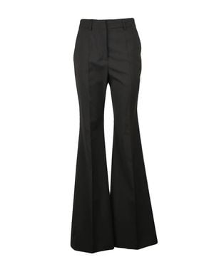 Sportmax Flared Pants With Tailored Fit And High Waist - Black