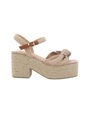 Ccocci Palmer Espadrille Platform Block Heel Sandals - Natural