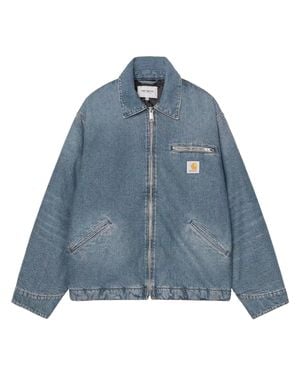 Carhartt Denim Jacket With Classic Collar - Blue