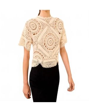 Ulla Johnson Maddalena Crocheted Top - Black