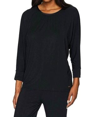 Sesoire Sleepwear Soft Knit Sleep Top - Black