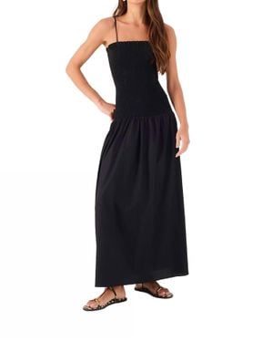dress to Cotton Cropped Lastex Dress - Black