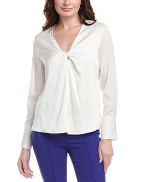 BOSS Bindita Silk-Blend Blouse - White