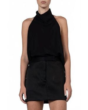 NonChalant Label Clara Halterneck Top - Black