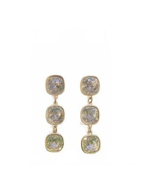 What's Hot Triple Luxe Drop Earrings - Metallic