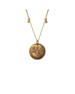 LIVY Mother Mary And Archangel Gabriel Guidance Necklace - Metallic