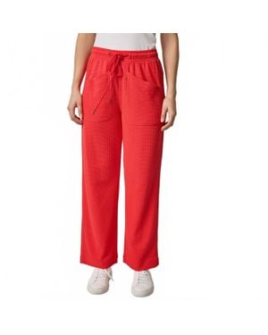 Lilla P Patch Pocket Straight Leg Pants - Red